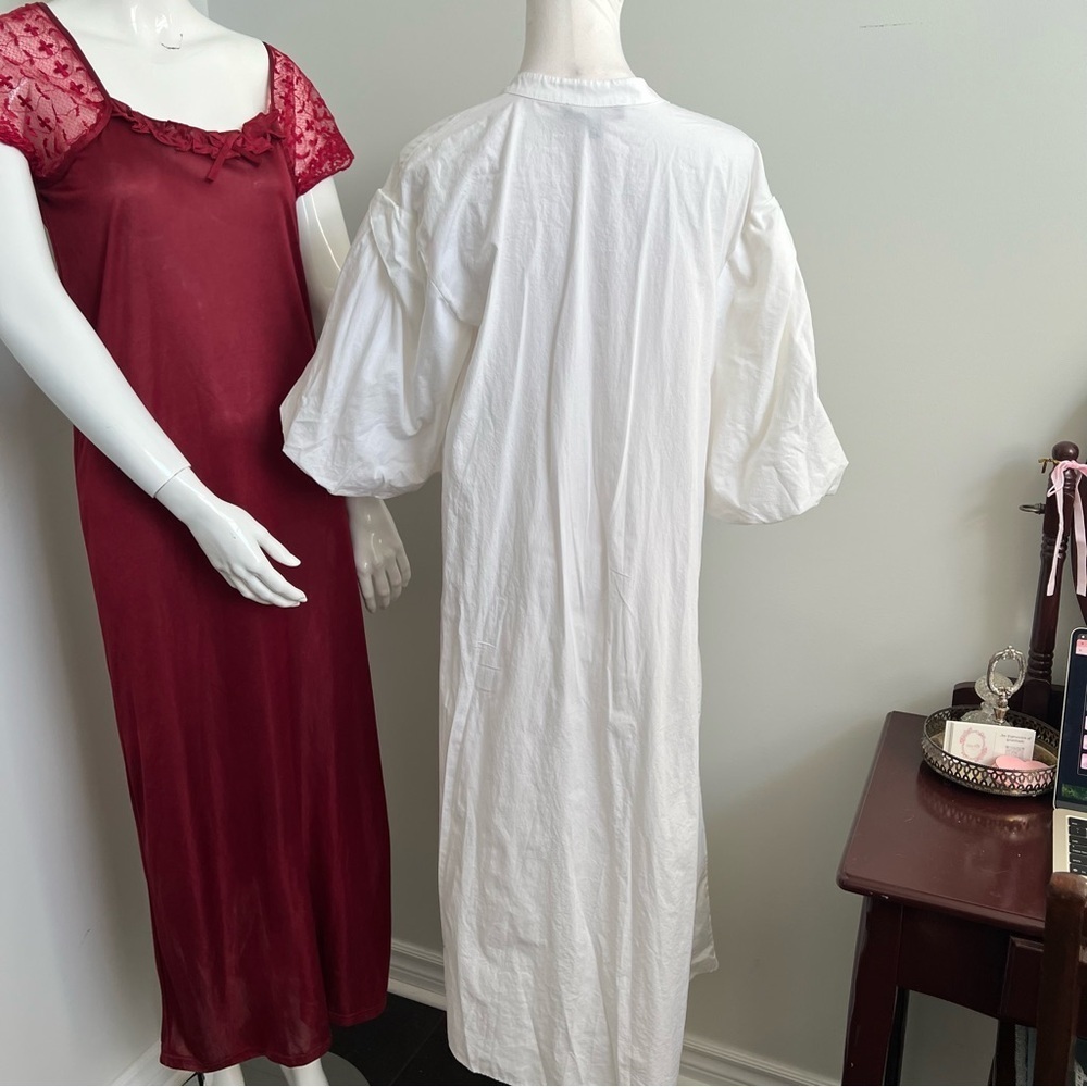 Banana Republic White Cotton Button-Front Midi Dress – Made in Turkey M - Picture 6 of 10